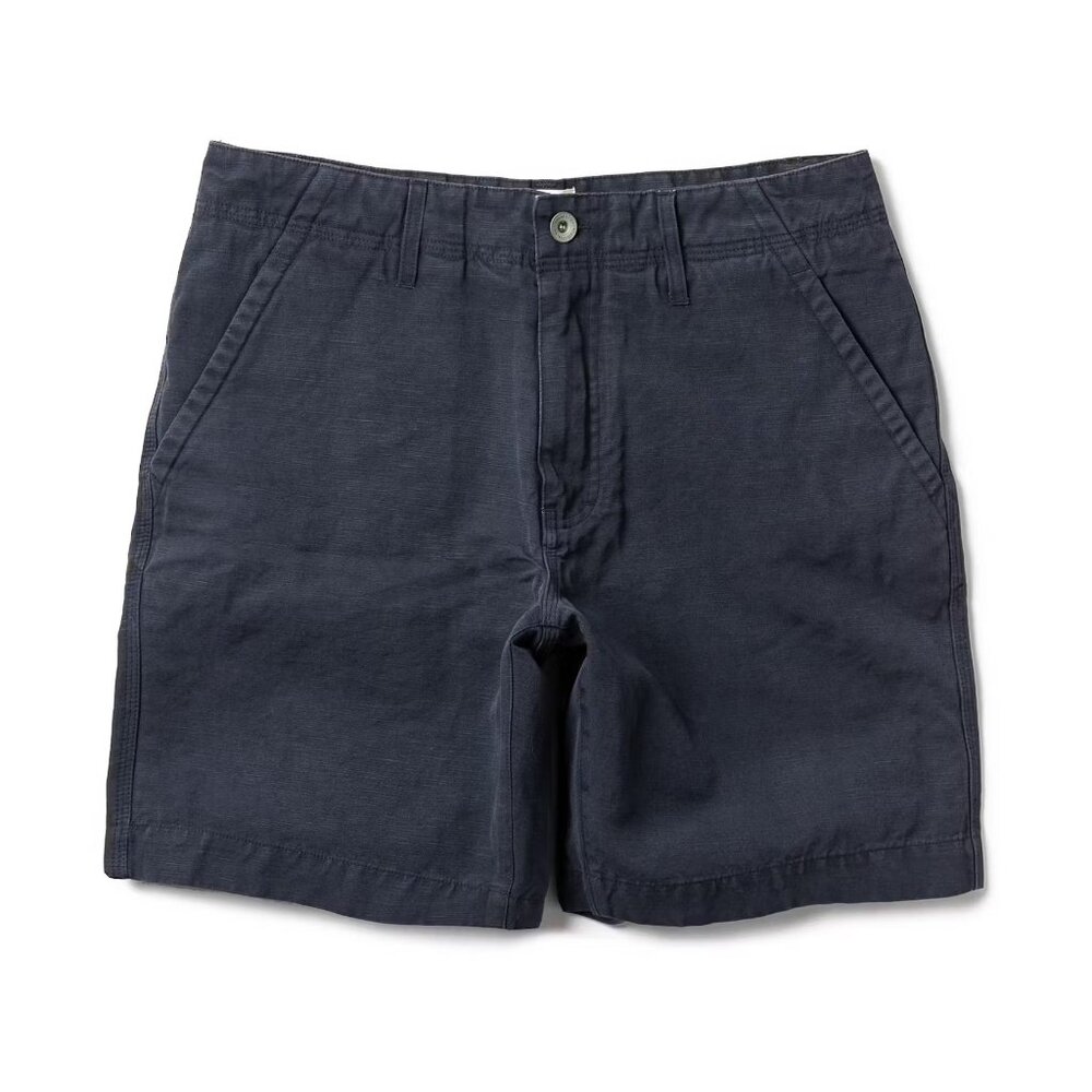 Taylor Stitch Morse Shorts Navy Slub Linen Men's 28" Waist Rrp $88